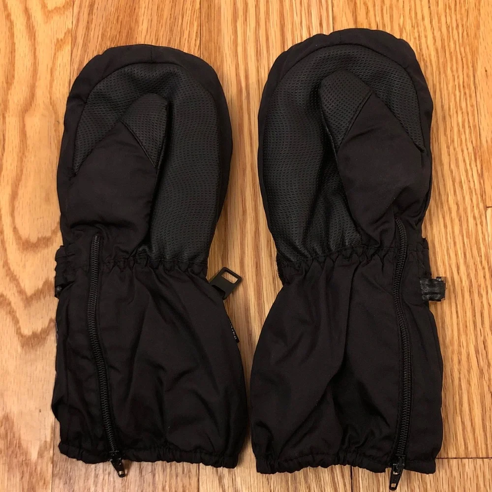 Gordini Kids Black Winter Snow Ski Mittens Size XL EUC